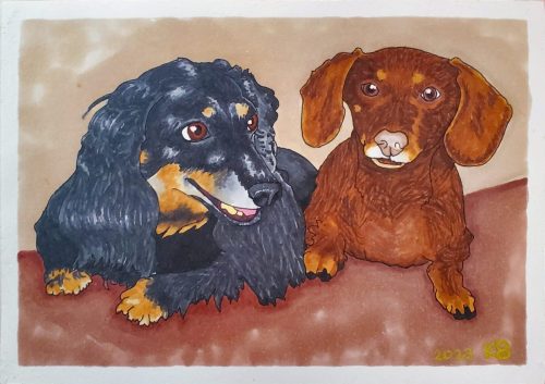 two dogs